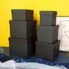 Caixa de Presente Grande Embalagem Preta em Estoque Atacado Retangular com Tampa e Base Caixa de Presente para Presentear Joias Batom Caixa de Presente