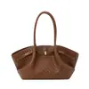 Nueva Moda Transfronteriza Retro Simple Bolso Tote de Gran Capacidad Tejido en Relieve para el Trabajo Diario Bolso de Hombro para Mujer Bolso de Mano