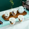 Taza de porcelana de jade de sebo para pollo, taza de té de cerámica individual Dehua, juego de té kung fu, taza de degustación caliente en vivo, regalo