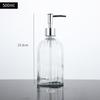 Botella Transparente de Desinfectante de Manos con Dispensador a Presión Hotel Hogar Baño Botella de Champú Agua Gel de Ducha Botella de Vidrio Reenvasado de Loción Botella Vacía