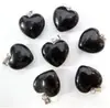Venta caliente transfronteriza colgante de corazón de 20 MM piedra de cristal natural colgante de amor accesorios para collar de corazón diy hecho a mano