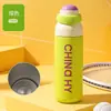 Vaso de agua estético de alta gama transfronterizo, lujo ligero y sofisticado, vaso térmico portátil de gran capacidad, vaso de mano de acero inoxidable 316