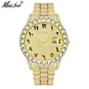 Missfox Reloj de Acero Inoxidable Incrustado de Diamantes Transfronterizo Full-Diamond para Hombre Moda Hip-Hop Esfera Grande Reloj de Cuarzo Fabricante