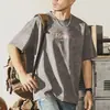 Camiseta Masculina Antirrugas Fresca de Verão Manga Curta Top Solto Marca Tendência 2025 Nova Camiseta Masculina de Meia Manga