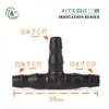 4/7 Accesorios para Conector Capilar Juego Completo 47 Conector en T de Doble Barbilla de una Sola Barbilla Tallo de Enchufe Tapa Tapón de Goteo Conexión de Rosca de 4 Puntos