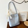 2025 Gran Capacidad Moño de Encaje Estilo Nuevo Simple Casual para Viajar Debajo del Brazo Bolso Cubo de Mano y Hombro para Mujer