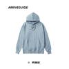 Primavera y Otoño Nuevo 300g Tela Saludable Sudadera de Hombre y Mujer Color Sólido Casual Pulóver Manga Larga con Capucha Hombro Caído Suelta