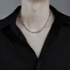 Collar Mobius para hombre marca de moda americana todo partido cadena para clavícula guapo joyería de acero de titanio collar de hip hop para hombre