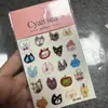 Estilo Ins Gatinho Fofo e Excêntrico Estilo Gelatina 3D DIY Cartão Traseiro Adesivo de Celular Caderno DIY