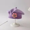 Gorro de Bebé Estilo Primavera y Otoño para Niñas, Gorro Tejido de Lana de Princesa para Recién Nacidos y Niños Pequeños, Lindo y Súper Adorable