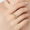 Anillo de Plata de Ley S925 Nuevo Producto Japonés y Coreano para Mujer Diseño de Rombos Redondos con Circonitas de Colores Anillo Fino de Alta Gama para Mujer