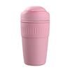 Copo de café de escritório com tampa dupla de 16 oz/500ml, universal para homens e mulheres, ventosa, alto valor de cor, copo térmico de aço inoxidável