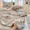 Colcha de algodón puff de verano para uso doméstico, lavable a máquina, colcha de gasa de burbujas para aire acondicionado, núcleo de colcha fina de verano para dormitorio de estudiantes, venta al por mayor, transfronterizo