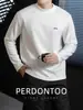 [Camiseta de Tacto Nube de Modal] Camiseta Cómoda de Manga Larga con Bordado Fino y Cuello Medio para Otoño e Invierno, Ropa Interior de Negocios de Gama Alta para Hombre