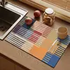 Alfombrilla Drenante de Tierra de Diatomeas de Alta Gama Estilo Americano para Encimeras de Cocina, Alfombrilla Absorbente de Agua para Platos, Mantel Resistente al Calor y a las Manchas Estilo Americano para Mesa de Comedor