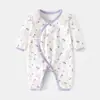 Ropa de una pieza para recién nacidos Otoño e Invierno Algodón Puro Bebé Estampada Sin Costuras Ropa de estilo monje para recién nacidos para niñas Mameluco de Primavera y Otoño