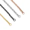 Venta al por mayor del fabricante Cadena de eslabones en forma de O de acero inoxidable Collar Cadena para la clavícula de acero de titanio Accesorios para joyería DIY Cadena de suéter Cadena Minimalista