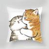 Fronha de travesseiro infantil fofa de gato de desenho animado simples nórdico travesseiro de cochilo para escritório almofada de encosto para sala de estar quarto