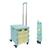 Carrito de compras plegable portátil Carro de mano Artefacto para subir escaleras Carrito pequeño para comestibles Arrastrar mercancías Carrito de camping multifuncional de gran capacidad