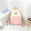 Mochila Infantil Nueva Bloque de Color Bolsa Escolar para Jardín de Infancia Niños y Niñas de Primaria Mochila Ligera Casual de Viaje Moderna
