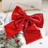 Nuevas decoraciones navideñas transfronterizas gran lazo de mariposa lentejuela perla lazo colgante de árbol de Navidad al por mayor