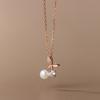 Colar Aerochi Prata Esterlina S925 Cravejado com Diamantes Cereja Pérola Sintética Estilo Ins Doce e Fresco Acessório de Pescoço D9999
