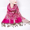 Accesorios de Vestir Artístico Vintage Bufanda Jacquard para Mujer Chal Cheongsam Decoración Turbante Floral