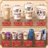 Taza Desechable para Gachas con Tapa para Empaque y Venta al por Mayor Taza Espesada de Desayuno Ocho Tesoros con Popote para Personalización Comercial