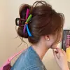 Pinza para el Cabello Grande Color Café Estilo Coreano para Cabello Grueso, Pinza de Tiburón Completa para la Parte Posterior de la Cabeza, Pinza de Lujo de Alta Gama al por Mayor