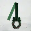 Guirlanda de Fita de Veludo de Natal Transfronteiriça Decorações de Árvore de Natal Criativas de Natal Fita Laço Pingente para Vitrine