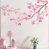 Novo Estilo Decoração de Parede para Quarto, Sala de Estar, Estudo em Casa Papel de Parede Vintage Flor de Pessegueiro Rosa Atacado Personalizável