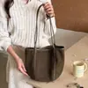 Bolso Tote Casual para Mujer 2026 Nuevo Vintage Gamuza Bolso Cesta de Hombro Gran Capacidad Cuero Mate Bolso de Axila