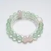 [Grama Verde] Pulseira de Cristal de Fluorita Verde Natural para Mulheres Mais Fácil de Combinar Pulseira de Pó de Cavalo Branco de Alta Qualidade Atacado
