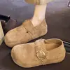 Zapatos de mujer de suela gruesa, que aumentan la altura, de doble uso, totalmente cerrados estilo Birkenstock, nuevo modelo otoño 2026, mocasines sin cordones, zapatos de vestir populares estilo Birkenstock