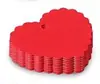 Cartão Tag Coração Vermelho com Cordão de Algodão Adequado para Vários Sacos de Presente e Sacos de Lembrancinhas de Casamento, Feito de Papel