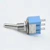 Interruptor de botón azul claro MTS-103 de tres patas y tres posiciones con interruptor basculante ON-OFF-ON