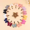 El Nuevo Gancho para el Cabello de Tela Hecho a Mano de Doble Capa Más Popular de Amazon con Mariposa Tridimensional y Perlas para Niñas y Bebés