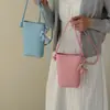 Bolsa de Celular Minimalista de Verão Versátil em Couro Macio com Padrão Lichia para Mulheres, Bolsa Transversal Simples com Toque de Luxo, Bolsa Pequena