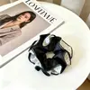 Goma de pelo scrunchie vintage versátil extragrande para adultos, elegante scrunchie floral para coleta
