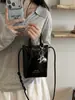 Bolsa de celular personalizada da moda e tendência 2026 nova bolsa de ombro transversal casual bolsa quadrada pequena de couro oleado transfronteiriça