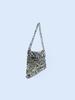 Bolso de Lentejuelas Metálicas Vintage plateado para Mujer 2024 Nuevo Bolso de Llegada Tejido a Mano de Alta Gama Portátil de Hombro Sobaco