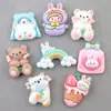 Materiales para Decoraciones de Fundas de Teléfono de Resina de Pegamento Cremoso para Bricolaje: Oso de Queso, Conejito Lindo, Dijes de Animales para Zapatos Crocs