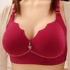 Transfronterizo Nuevo talla grande Sin aro de acero Cómodo Transpirable Recoger Ropa interior de mujer Copa delgada No magnético Brillo chica gordita Sujetador