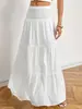 Vestido largo de verano de estilo bohemio, elástico, de cintura alta, para mujer, nuevo, transfronterizo, europeo y americano, informal, con cordón, de corte A