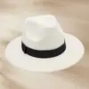 Sombrero de fieltro plano de ala corta, color liso, versátil, estilo callejero europeo y americano, lana sintética, estilo retro británico, sombrero de jazz con logotipo personalizado