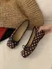 Zapatos de Mujer Chuyuji Retro con Lunares para Aumentar la Altura, Punta Cuadrada, Estilo Nuevo 2026, Bailarinas Planas Poco Profundas con Lazo para la Noche
