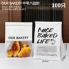 Bolsa de empaque para pan tostado de cachorro de caricatura, caja de papel para pan, bolsa de empaque para llevar, bolsa tote de papel DuPont con logotipo impreso