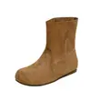 Botines Retro Birkenstock para Mujer 2025 Otoño e Invierno Nuevo Estilo Aumento Interior Flats Botas Martin Botines Cortos Redondos de Punta Ancha Esmerilados