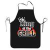 E-commerce transfronterizo caliente barbacoa divertida estampado impermeable simple cuello colgante alto valor de color delantal estampado de letras