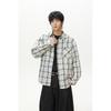 Camisa de Manga Larga para Hombre Tendencia de Moda Otoño 2025 Estilo Coreano Cuello Campana Cuadros Marca Moderna Top para Adolescentes
